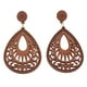 thumbnail image 2 of Pendientes bohemios Hugo para mujer colgantes de madera 9x4.8cm, 2 of 10