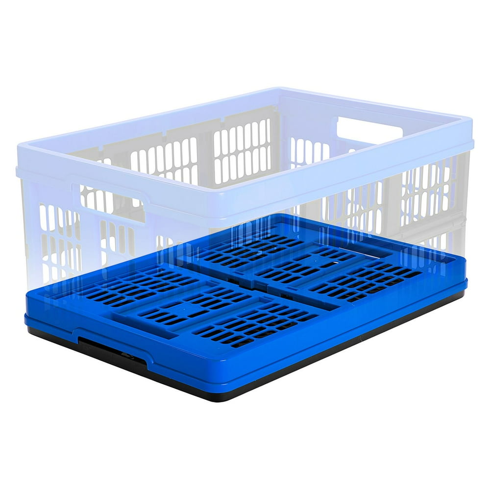 Clever Crates 45 Liter Royal Blue Collapsible Storage Container Utility