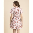 thumbnail image 4 of Moomaya Short Sleeve Asymmetric Printed Dress - Women's Trendy Casual Dress, 4 of 9