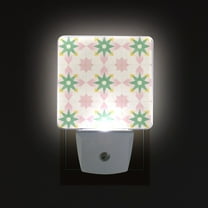 Yayeee LED Night Light for The Home Plug in With Light Sensors 2 Pack, Retro Green Stars