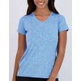 thumbnail image 3 of Real Essentials 5 Pack: Women's Short Sleeve V-Neck Activewear T-Shirt Dry-Fit Wicking Yoga Top (Available in Plus), 3 of 6