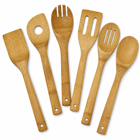 Bamboo Cooking Utensil Set,6-Piece