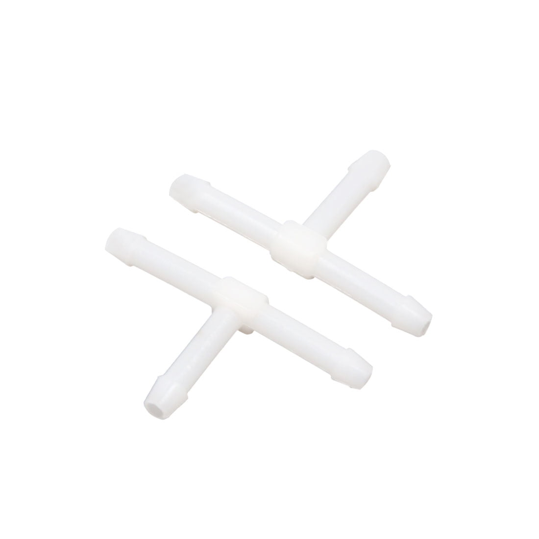 50Pcs 3mm Inner Dia White Plastic Joiner Air Water Fuel Hose Tube Connector