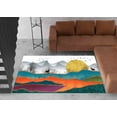thumbnail image 2 of Floor Rug, Colorful Abstract Landscape Rug, Landscape Rugs, 3D Printeds Rug, Contemporary Rug, View Rug, Front Door Rugs, 3D Printed Rugs, 3.3'x5' - 100x150 cm, 2 of 8