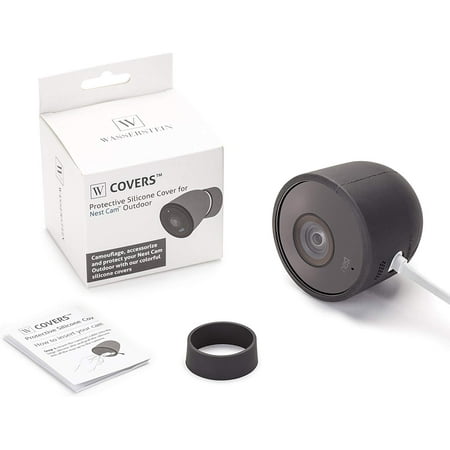 Wasserstein - Silicone Skin for Nest Cam Outdoor Security Cameras - Black