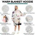 thumbnail image 5 of Wearable Oversized Blanket,Cartoon Dog and Flower Wearable Blanket Hoodie for Adults,Cozy Hooded Blankets with Super Pockets,Super Warm Fuzzy Pullover for Women & Men, 5 of 6