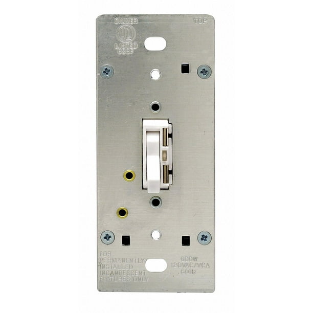Toggle, Push Button Lighting Dimmer, Incandescent Light Technology, 1