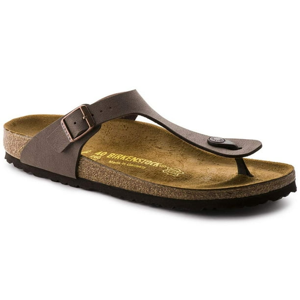 Sandalia Birkenstock Gizeh Tanga para mujer, plantilla de corcho, color moca 37 EU