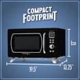 thumbnail image 5 of Nostalgia - Horno de microondas retro para encimera de mediados de siglo, tamaño grande de 900 W, 0.9 pies cúbicos, 8 ajustes de cocción preprogramados, reloj digital, electrodomésticos de cocina,, 5 of 5