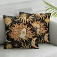 thumbnail image 3 of Acheng Sun and Moon Throw Pillow Covers,Modern Home Decor for Outdoor Sofa Bedroom Car,Set of 2 White(Two Size Print) 18x18in, 3 of 7