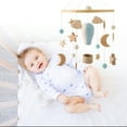 thumbnail image 6 of Baby Crib Bell – Rotating Wooden Wind Chime with Stars, Moon & Hot Air Balloon Hanging Toys for Newborn Sleep & Development, Blue, 6 of 8
