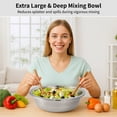 thumbnail image 2 of 4 Pcs Stainless Steel Mixing Bowls, Extra Large Salad Bowl, Deep Metal Kitchen Basin, Mirror Finish, Dishwasher Safe, Mixing Bowl for Food Prep, Baking, Cooking, Commercial Use, 2 of 5