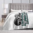 thumbnail image 4 of Farmingdale State College Logo Fleece Blanket, Very Soft Microfiber Flannel Blanket for Couch Warm and Cozy for All Seasons, Black, 4 of 6