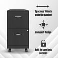 thumbnail image 2 of Space Solutions 18 Inch 2 Drawer Mobile Organizer Office Cabinet, Charcoal, 2 of 9