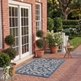 thumbnail image 3 of Safavieh Courtyard Kevin Floral Indoor/Outdoor Area Rug, Blue/Natural, 4' x 5'7", 3 of 11