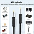 thumbnail image 3 of Guitar Instrument Cable, 6.35mm Male to Male Straight to Straight TRS Audio Cable for Electric Guitar, Bass, Keyboard, Mixer, Equalizer, Advanced Noise Reduction, 3 of 7