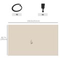 thumbnail image 3 of Outsunny Ensemble Universel de Parois Latérales de Gazebo 10 Pieds x 13 Pieds avec 4 Panneaux, Crochets/anneaux en C Inclus pour Pergolas et Cabanes, Beige, 3 of 10