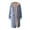 Dark Blue, variant on Women's Mid-Length Solid Color Winter Coat, Warm Hooded Long Sleeve Jacket with Soft Insulation, Knee-Length Casual Outerwear for Cold Weather, Classic Hood Daily Wear Parka Dark Blue L