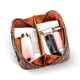 thumbnail image 3 of Leather Travel Makeup Bag Large Capacity Toiletry Bag,White, 3 of 5