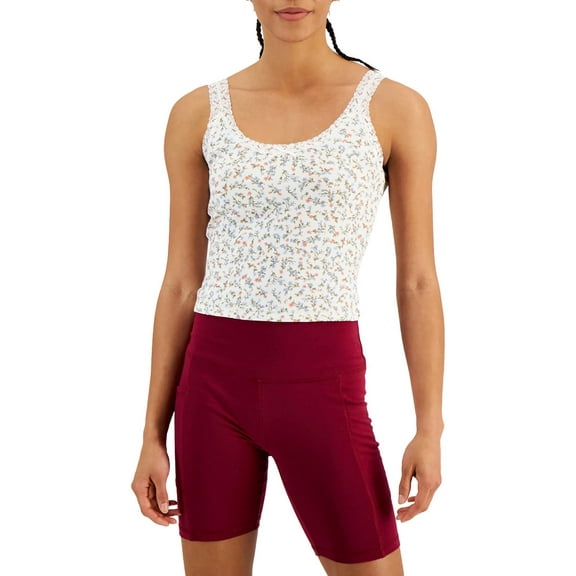 Hippie Rose Womens Juniors Cropped Floral Cami