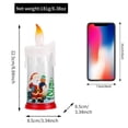 thumbnail image 4 of Lámpara De Vela De Simulación Con Patrones De Muñeco De Nieve / Papá Noel Modelado De Simulación Eléctrica Luz De Vela Atmósfera Alimentada Por Batería Lámpara Led Para Festival De Navidad Advancent HA027483-02, 4 of 7