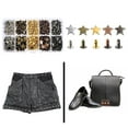 thumbnail image 3 of 200 Sets Metal Studs Craft Repair Nails DIY Garment Rivets 5 Colors Leather Star, 3 of 9
