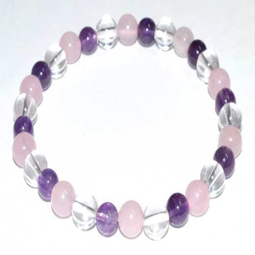Gemstone Bracelet Fluorite Bracelet Rose Quartz Bracelet Amethyst Bracelet Yoga Jewelry