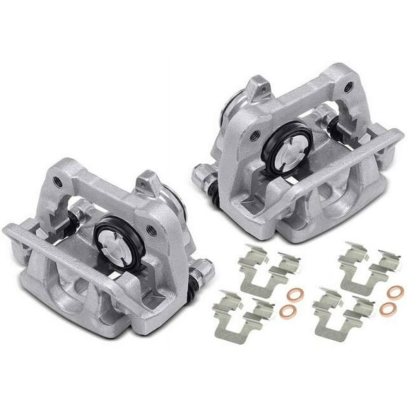 Rear Brake Caliper Set 2 - Compatible with 2010 - 2017 Volvo XC60 2011 2012 2013 2014 2015 2016