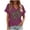 Purple, variant on Ohufall Womens Short Sleeve St. Patricks Day Tops Cute Shamrock Printed Tee Shirts V Neck Casual Tunic Tops for Women