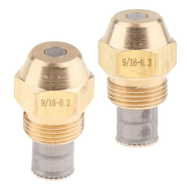 2 x Brass Fuel Oil Nozzle Oil Fired Furnaces, Boilers, Water Heater