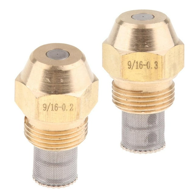 2pcs Buse de Pulvérisation de Brûleur à Mazout 9/16 Pouce Filetage Externe