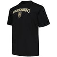 thumbnail image 2 of Men's Profile Black Vegas Golden Knights Big & Tall Arch Over Logo T-Shirt, 2 of 3