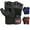 Black, variant on MRX Weight Lifting Gloves Leather Workout Glove with Long Wrist Strap Black Large