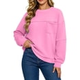 thumbnail image 3 of Horkkom Sweatshirt for Women Casual Loose Pullover Tops Oversized Crew Neck Soft Fall Sweatshirt with Pocket XL, 3 of 5
