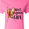 thumbnail image 4 of Inktastic West Virginia Girl Butterfly Women's T-Shirt, 4 of 5