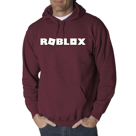 New Way 923 Adult Hoodie Roblox Logo Game Accent Sweatshirt 4xl Maroon - red cat shoes and sweater outfit with backpack roblox