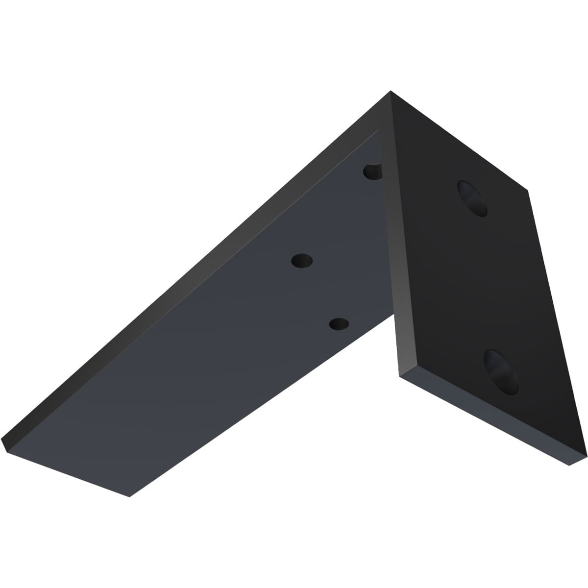 Ekena Millwork 2 1/2"W x 10"D x 4"H Hidden Support Steel Heavy Duty Bracket w/ Back Plate, Powder Coated Black