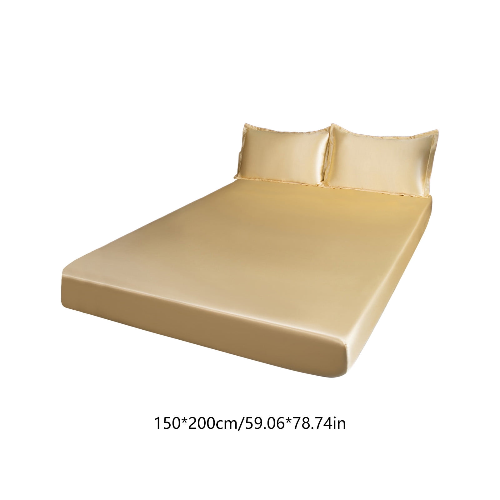YiJuHui Queen Size Sheets Set 4 Piece Satin Deep Pocket Cooling Bed Sheets for Hot Sleepers, Brushed Microfiber Soft Wrinkle-Free Bedding Set, Luxury Hotel Style Sheets for Master Bedroom