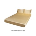 thumbnail image 3 of Queen Size Satin Sheets Set 4 Piece Bed Sheets For Hot Sleepers Deep Pocket Bedding Set For Mattress Up To 16 Inch Brushed Microfiber Bed Sheets L, 3 of 6
