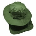 thumbnail image 5 of Glory Max Bucket Boonie Hat with Neck Flap Cover Sun Safari Wide Brim Fishing Cap Deep Green, 5 of 6