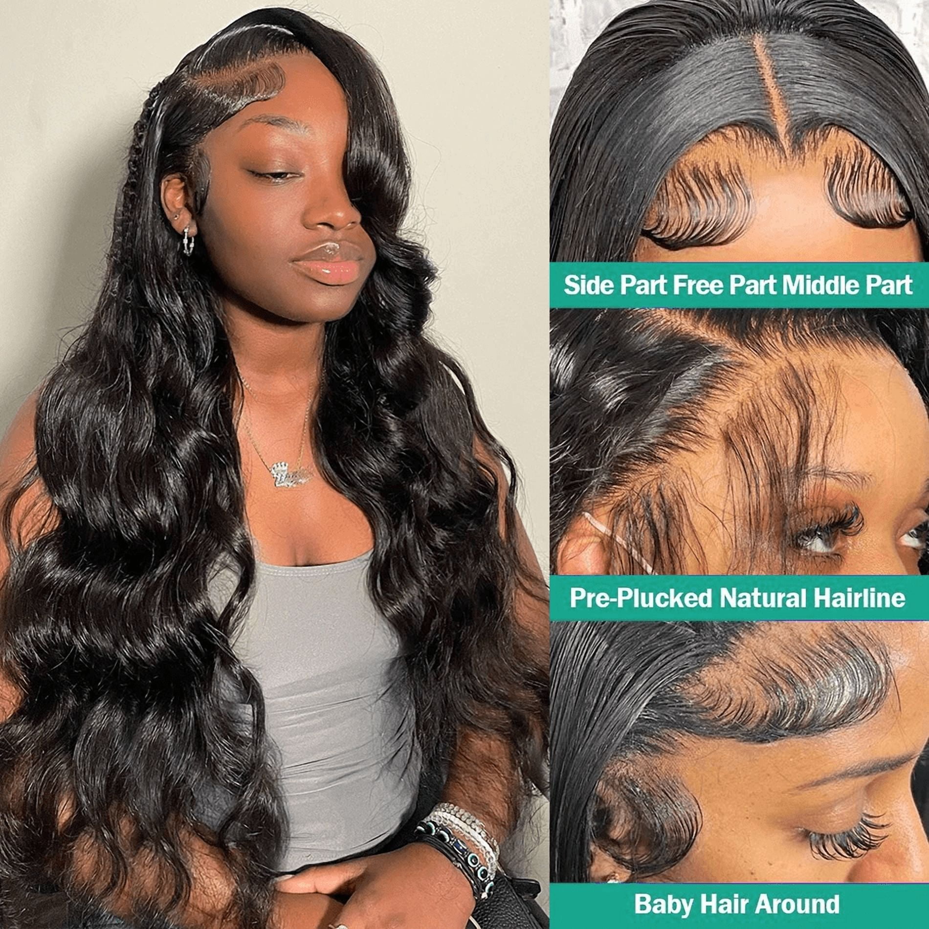 Body Wave Lace Front Wigs Human Hair Wig for Women 13x6 HD Lace Front Wigs 200 Density Glueless Wig Pre Plucked with Baby Hair 16Inch