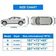 SUV Full Car Cover Upgraded Material Waterproof Car Cover Outdoor Sun UV Rain Protection Black