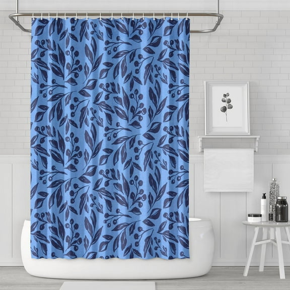 Waterproof Boho Blue Bohemian Shower Curtain 72x72 Inch Boho Style Polyester Unique Shower Curtain for Bathroom Hotel Home Decor with 12 Plastic Hooks