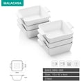thumbnail image 5 of MALACASA, Series Bake.Bake, 210ML Mini Ramekins, Porcelain White Ramekins Dishes, Square Souffle Dishes Brulee Dish Baking Dishes with Double Handle, 13 x 10 x 4 cm, Set of 12, 5 of 8