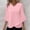 Pink, variant on YHAJDS Womens Tops Womens Short Sleeve Tshirts 3/4 Sleeve Solid Color Casual Blouse