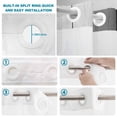 thumbnail image 4 of No Hook Shower Curtain, Black Gray Ombre Shower Curtains for Bathroom with See Through Top Window, Vintage Country Wooden Waterproof & Washable Bath Curtain 66"x72", 4 of 9