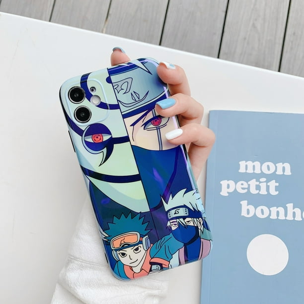 Naruto Phone Case iPhone 14 11 12 13 Pro Max Xr Xs Max 7 8 Plus Uzumaki Naruto Uchiha Sasuke Soft Cover Shell Men Women GiftsiPhone XR Gao Jinjia LED