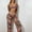 Orange, variant on Oplxuo Two Piece Swimsuits for Women Sexy Bikini Set with Coverups Sheer Pants Tropical Printed 3 Piece Bathing Suits Swimwear