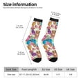 thumbnail image 2 of Pofeuu Watercolor Owl Print Crew Socks, Adult Running Hiking Socks for Youth and Adult, 2 of 6