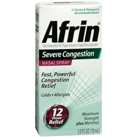 Afrin Nasal Spray Severe Congestion 15 mL (Pack of